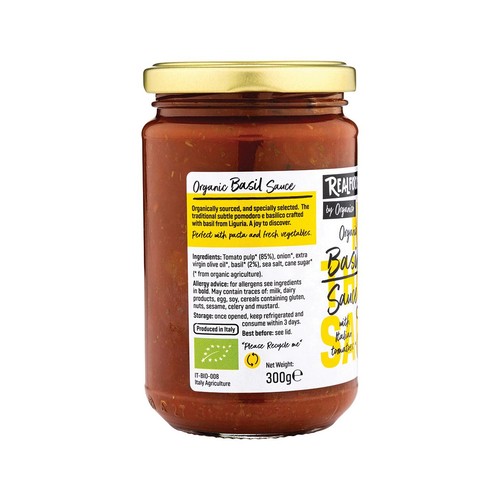 Realfoods Organic Tomato & Basil Sauce