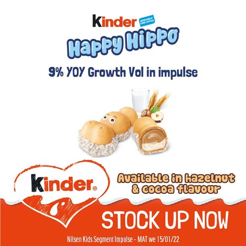 Kinder Happy Hippo Milk & Hazelnut Biscuits