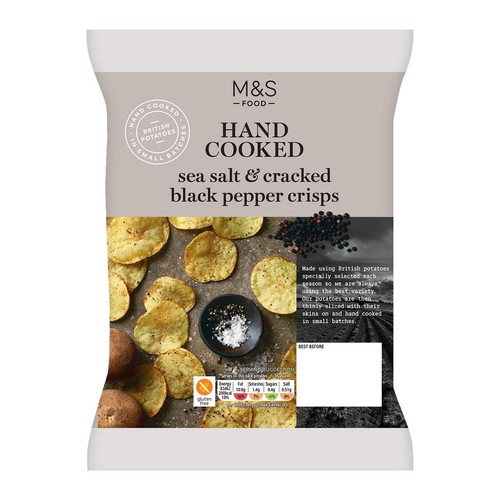 M&S Sea Salt & Cracked Black Pepper Crisps