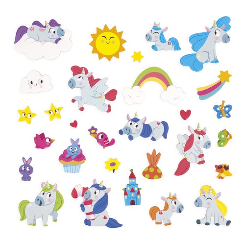 Unicorns, Magneti'stories, Magnetic Book With 30 Magnets