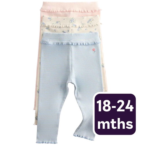 M&S Girls Cotton Rich Printed Leggings, 18-24 Months, Multi