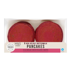 6 Red Velvet Buttermilk Pancakes