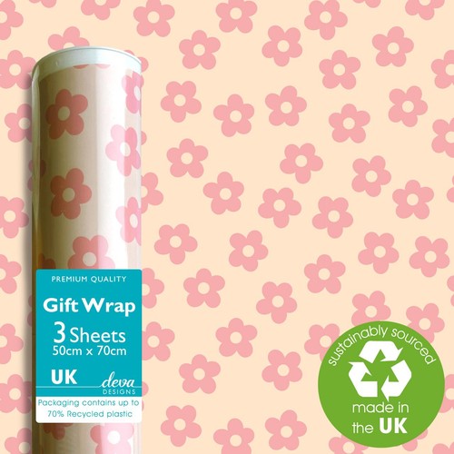 Daisy Gift Wrap Sheets