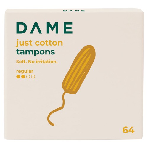 DAME Organic Cotton Tampons Regular Value Pack