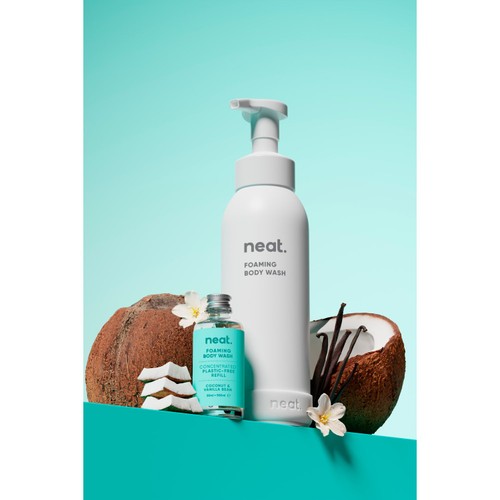 Neat Foaming Body Wash Coconut & Vanilla Bean Starter Pack
