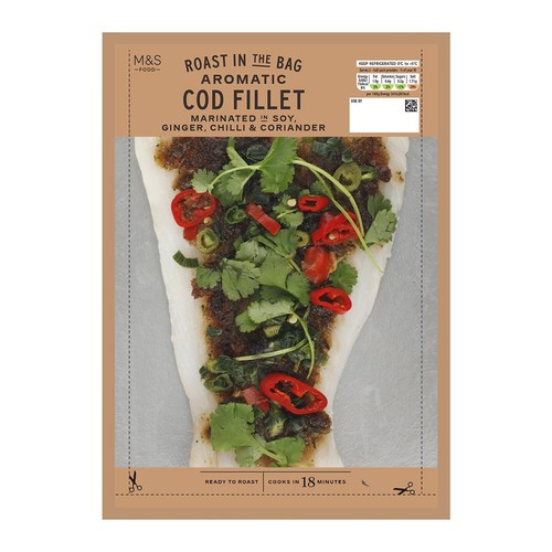 M&S Roast In Bag Aromatic Cod Fillet