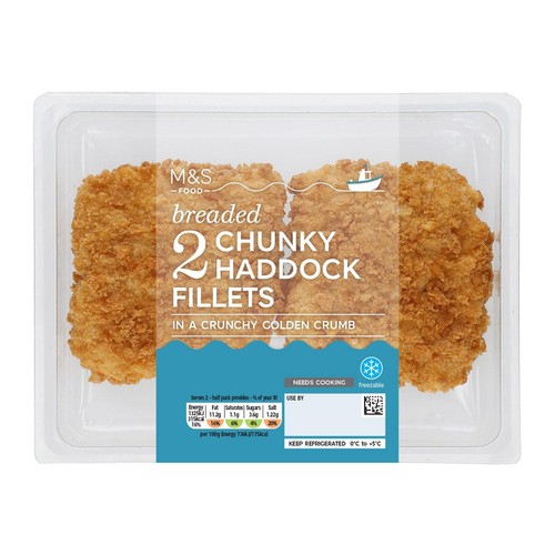 M&S 2 Breaded Chunky Haddock Fillets