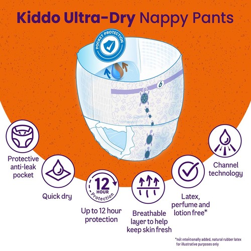 Ocado Kiddo Ultra-Dry Nappy Pants Size 6 (16kg+)