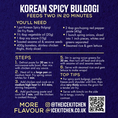 Ice Kitchen - Korean Spicy Bulgogi Stir Fry Paste