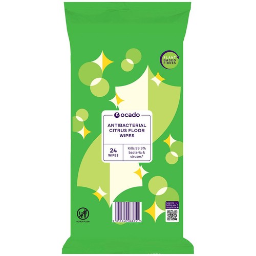 Ocado Antibacterial Citrus Floor Wipes