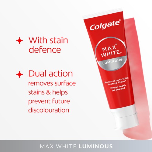 Colgate Max White Luminous Teeth Whitening Toothpaste Pump
