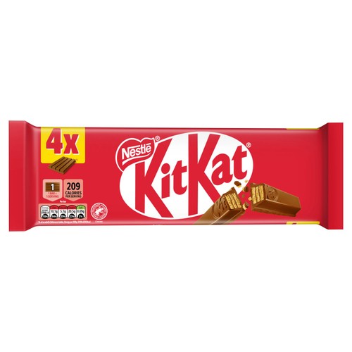 KitKat 4 Finger Milk Chocolate Bar Multipack