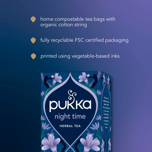 PUKKA Organic Night Time Herbal Tea with Chamomile 40 Sleep Tea Bags