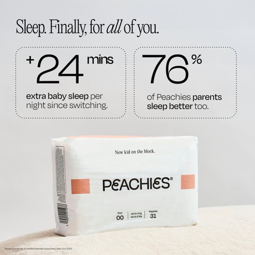 PEACHIES Premium Nappies Size 03 (7-13kg), Single Pack