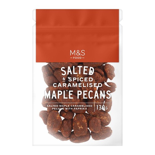 M&S Salted & Spiced Caramelised Maple Pecans