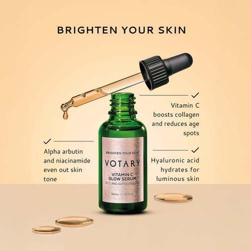 VOTARY Vitamin C Glow Serum, Vit C and Alpha Arbutin