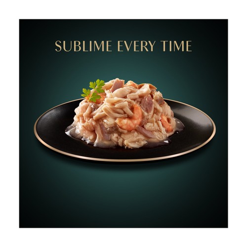 Sheba Fillets Cat Food Tray with Chicken, Shrimp and Ocean fish in Gravy