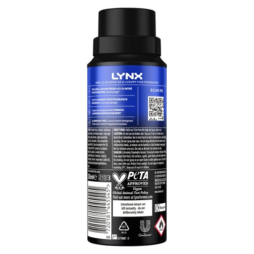Lynx Fine Fragrance Collection Premium Deodorant Bodyspray Blue Lavender