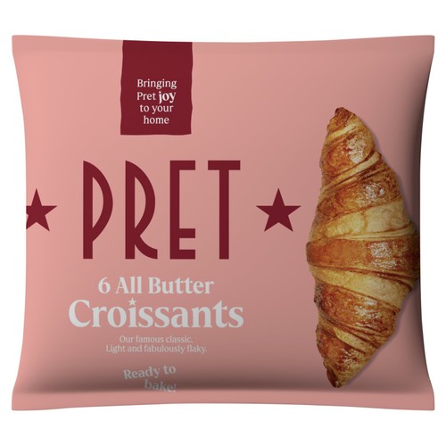 Pret 6 Butter Frozen Croissants