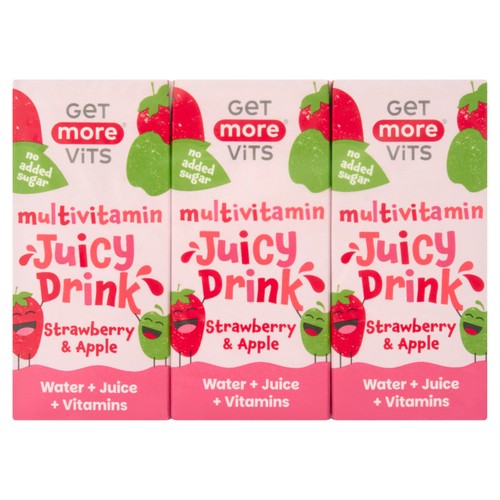 Get More Vits Multivitamin Juicy Drink Strawberry & Apple