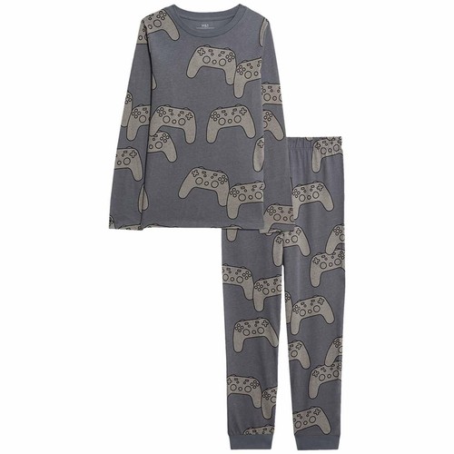 M&S Gaming Pyjamas, 7-8 Years, Grey