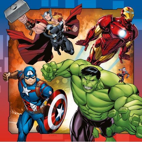 Ravensburger Marvel Avengers Assemble, 3x 49 piece Jigsaw Puzzles