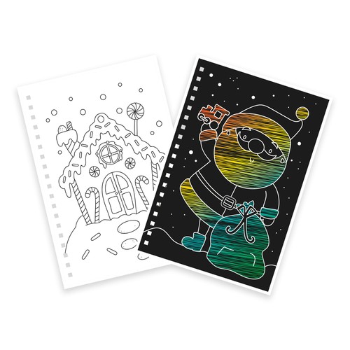 Rainbow Scratch Art Christmas Edition