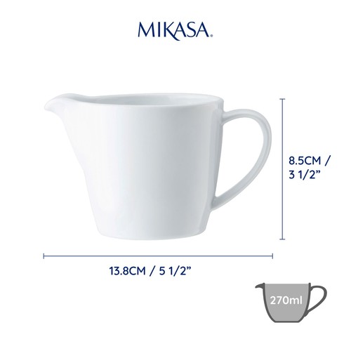 Mikasa Chalk Porcelain Jug, 270ml, Labelled