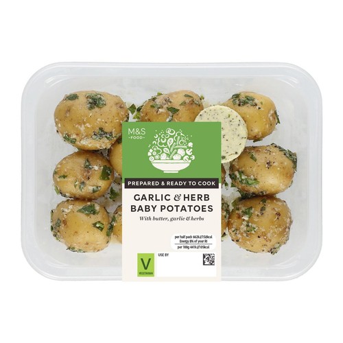 M&S Garlic & Herb Baby Potatoes
