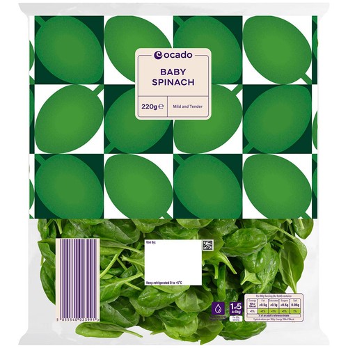 Ocado Washed Baby Spinach