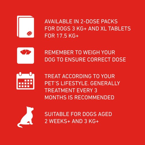FRONTLINE Wormer Tablets X Large Dog from 17.5kg