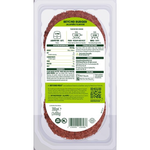 Beyond Meat Jalapeno Plant Based Burger
