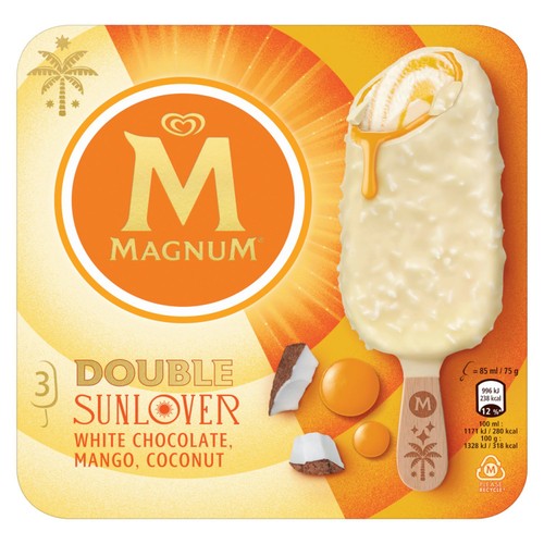 Magnum Double Sunlover Mango & Coconut Ice Cream Sticks