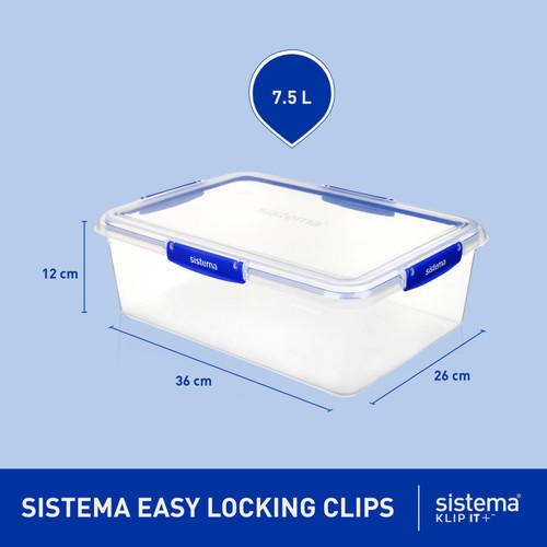 Sistema Klip It Plus Rectangle Storage, 7.5L