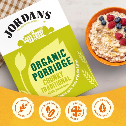 Jordans Organic Jumbo Porridge Oats Breakfast Cereal