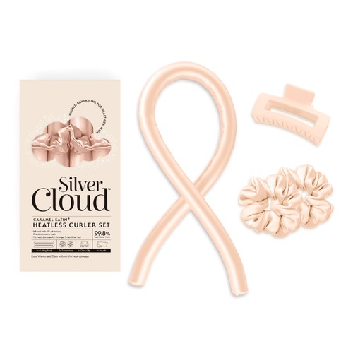 Silver Cloud Heatless Curlers Set, Caramel