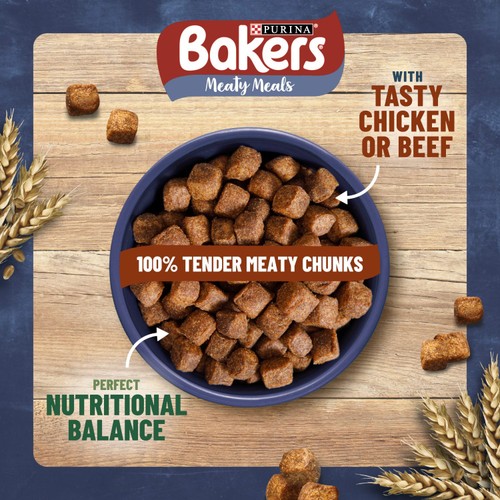 Bakers Meaty Meals Chicken Dry Dog Food 