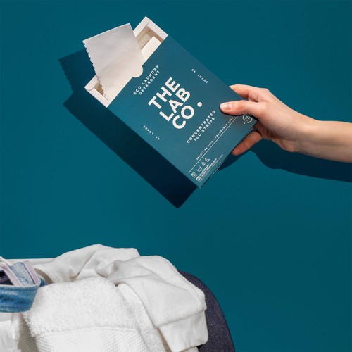 The Lab Co. Laundry Detergent Sheets Non Bio Fragrance Free 64 Loads