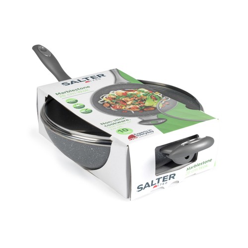 Salter Marblestone 28cm Wok Grey
