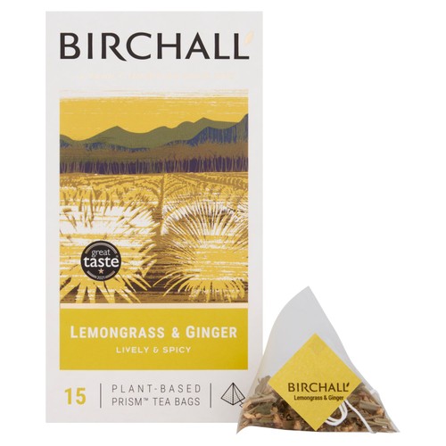 Birchall Lemongrass & Ginger - 15 Prism Tea Bags