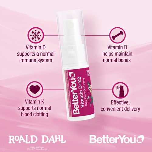 BetterYou Vitamin D+K2 Kids Daily Oral Spray