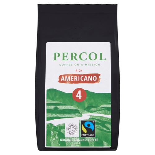 Percol Rich Americano Organic Ground Coffee, 200g