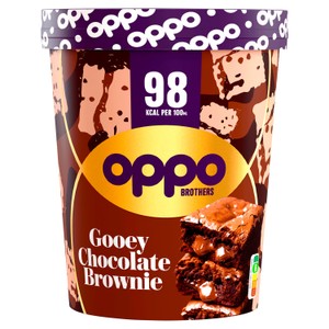 Oppo Gooey Chocolate Brownie Low Calorie Ice Cream Tub