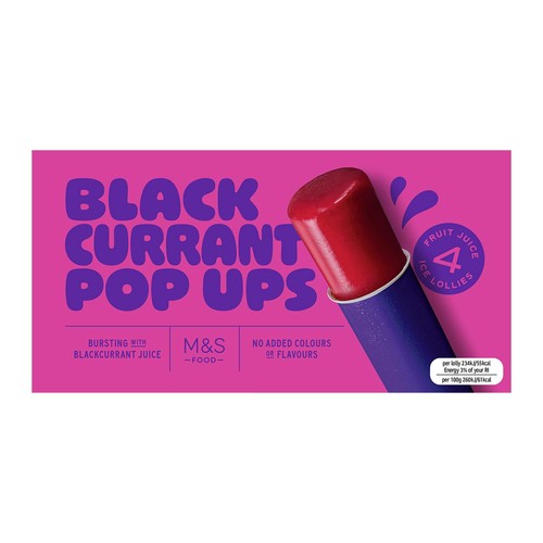 M&S 4 Blackcurrant Pop Ups