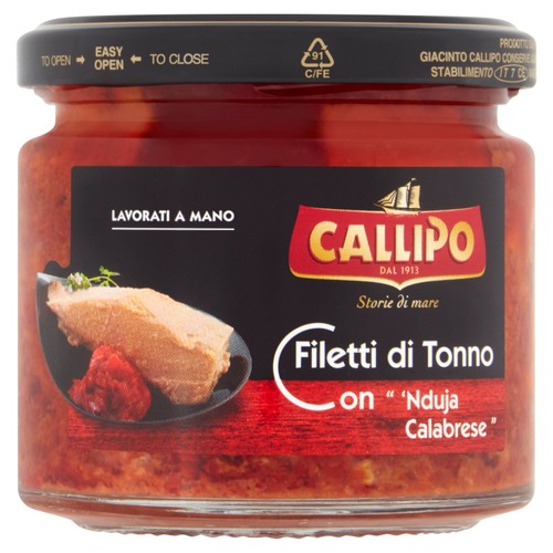 Callipo Yellowfin Tuna with Nduja in Olive Oil Jar