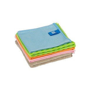 Addis Premium Multi-Purpose Microfibre Cleaning Cloth Set with room ID tags