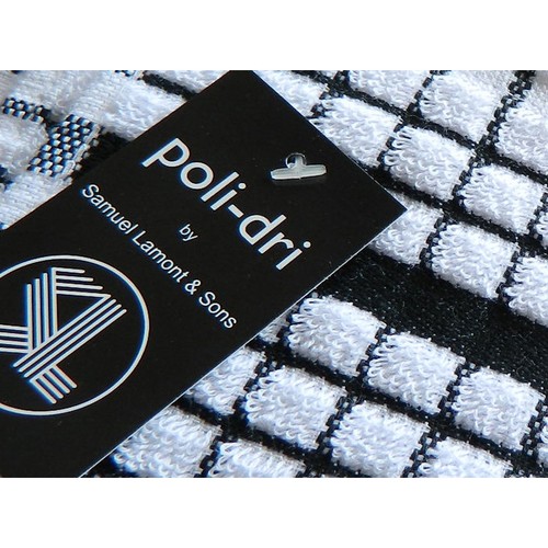 Poli-dri Cotton Tea Towel, Black 70cm