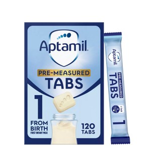 Aptamil 1 First Infant Baby Milk Formula Tabs from Birth 120 Tabs