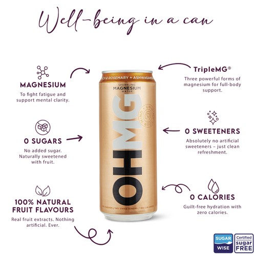 OHMG Peach sparkling magnesium water
