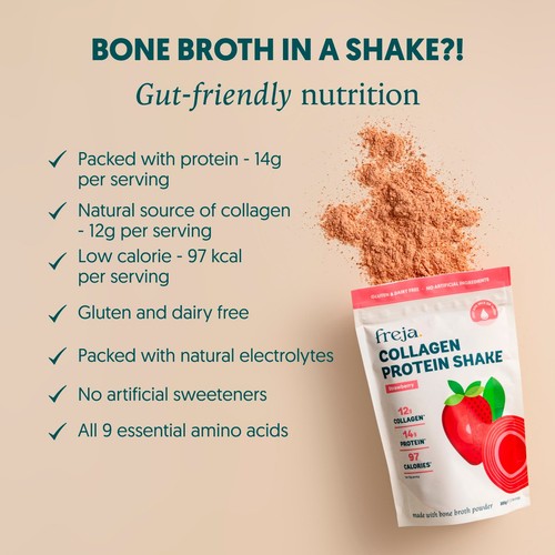 Freja Collagen Protein Strawberry Shake